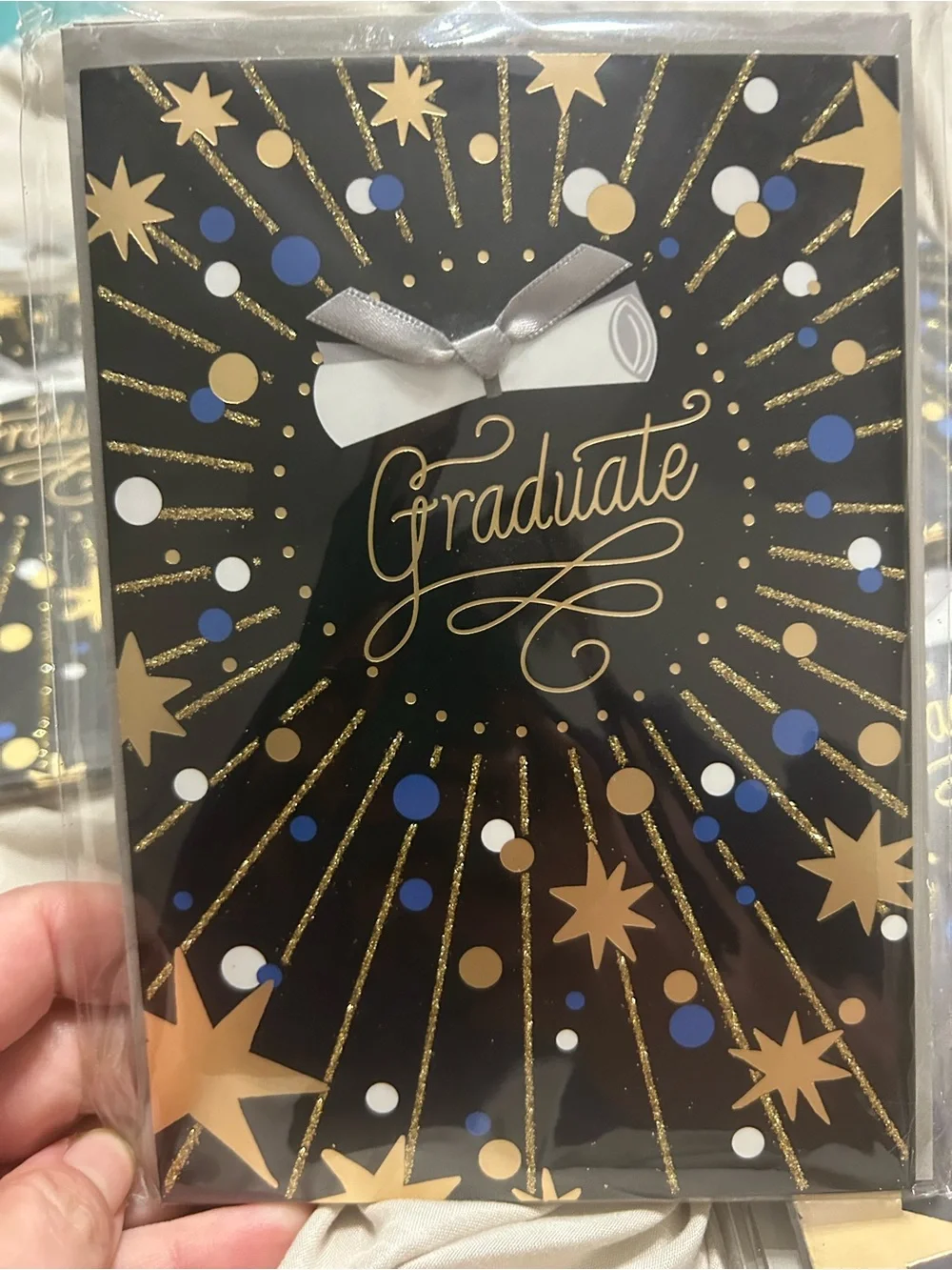 Hallmark Graduation Cards (Black, Blue and Gold), Pack of 4 5 Packs 20 Cards New